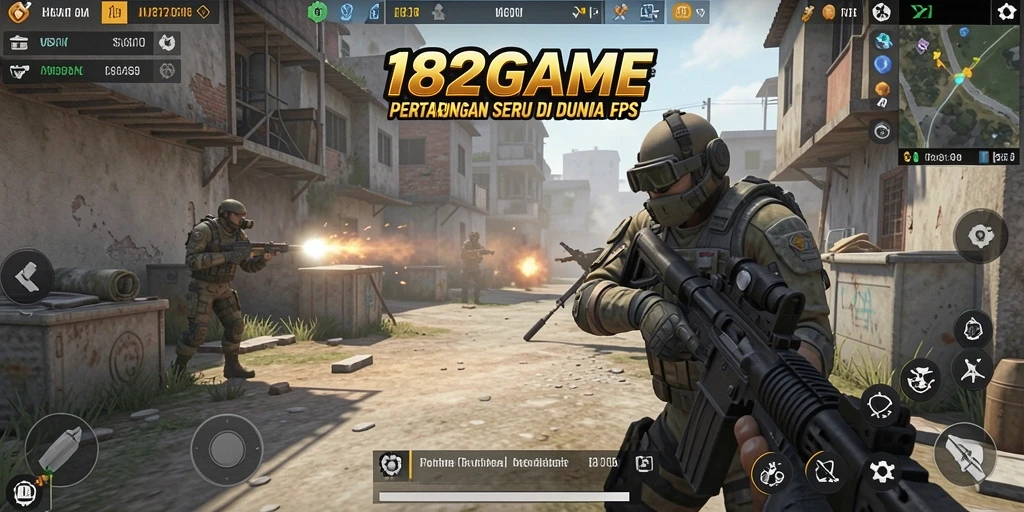 Tampilan gameplay seru di 182GAME dengan aksi tembak-menembak yang intens.