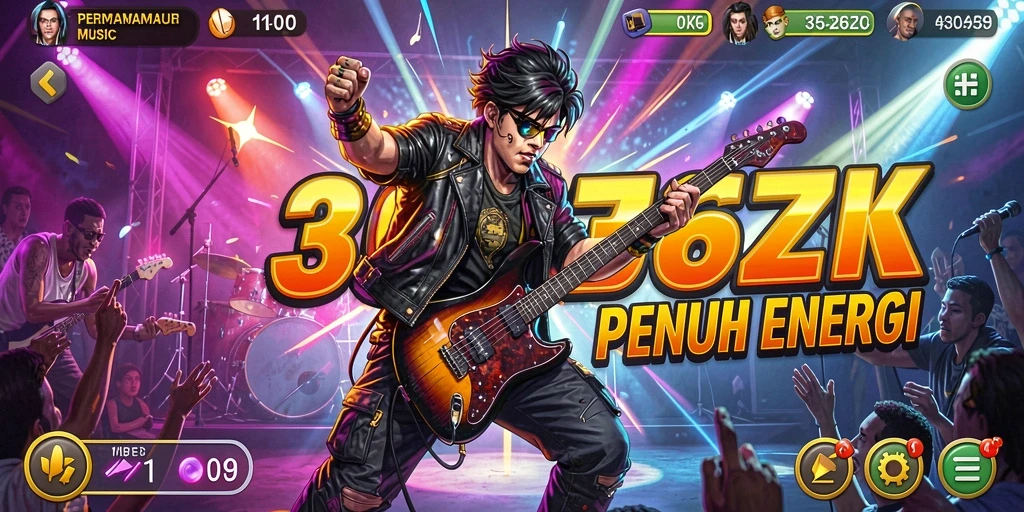 Screenshot gameplay 365ZK menunjukkan interaksi bermain musik yang seru.