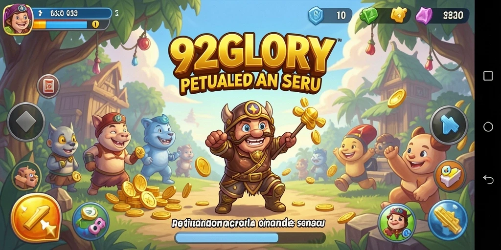 Screenshot menampilkan gameplay seru dan penuh warna dari 92GLORY.