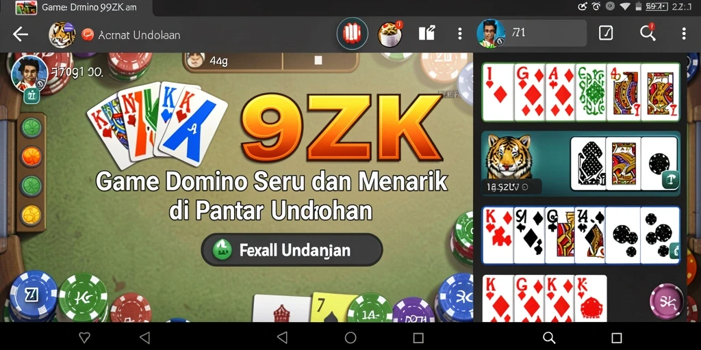 Screenshot menampilkan gameplay menarik dari 99ZK di Domino.