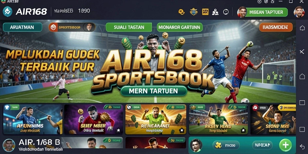 Tampilan gameplay AIR168 dengan fitur Sportsbook yang menarik.