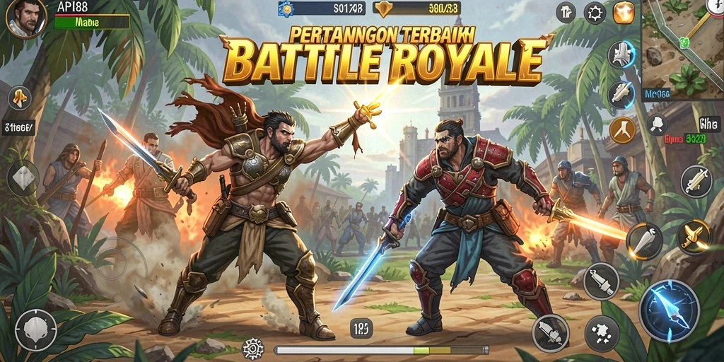 Screenshot API88 menampilkan pertarungan seru dalam Battle Royale.