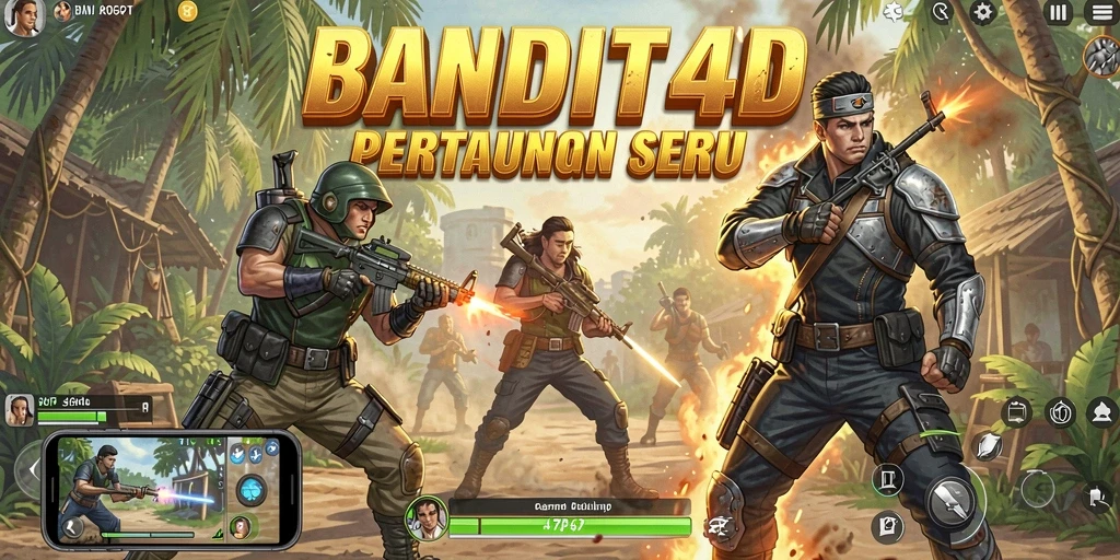 Tampilan gameplay <strong>BANDIT4D</strong> menampilkan aksi seru dalam mode Battle Royale.