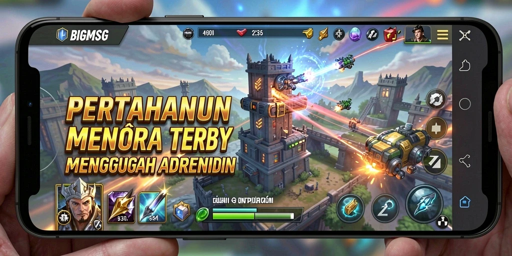 Gameplay strategi menara yang seru dan menantang.