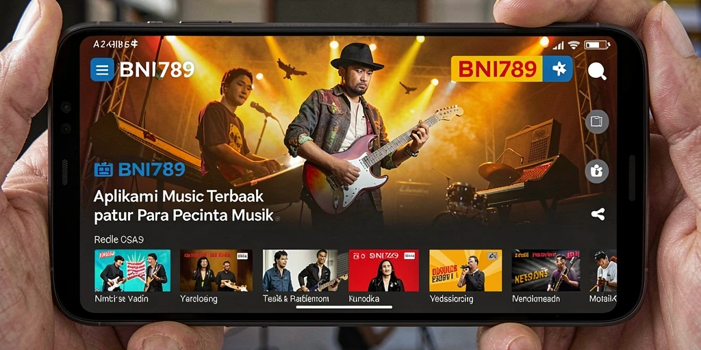 Tampilan gameplay BNI789 dengan berbagai pilihan musik interaktif.