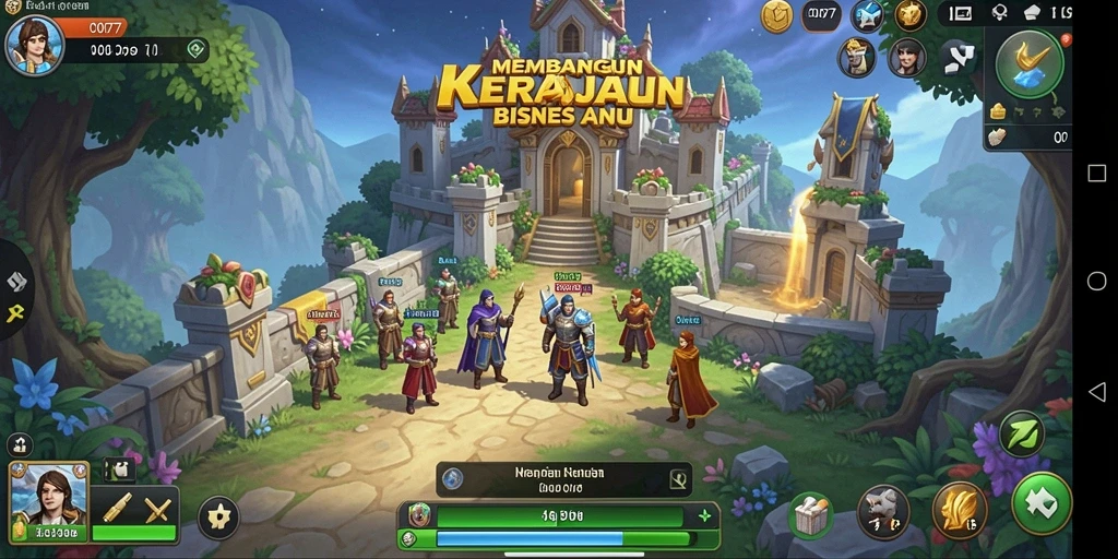 Screenshot gameplay C0077 menampilkan interaksi dalam merancang bisnis Tycoon.