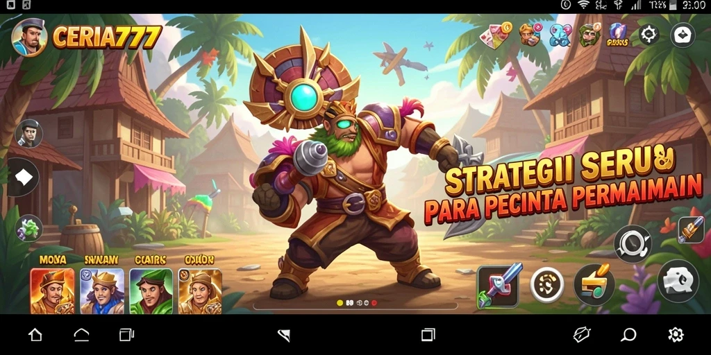 Screenshot CERIA777 menampilkan pertempuran strategi yang intens dan mendebarkan.
