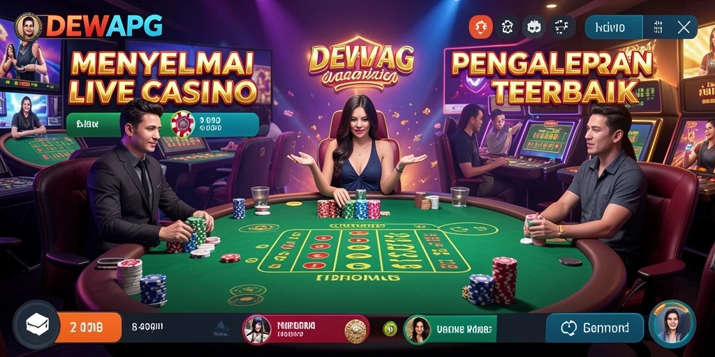 Tampilan gameplay Live Casino yang menakjubkan dan mendebarkan.