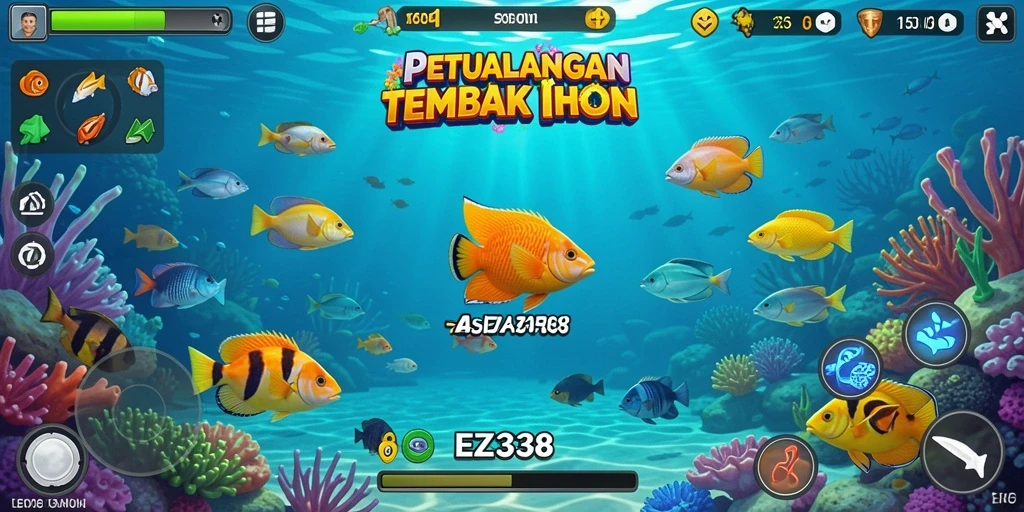 Tampilan gameplay memukau dari EZ338 saat menangkap ikan.