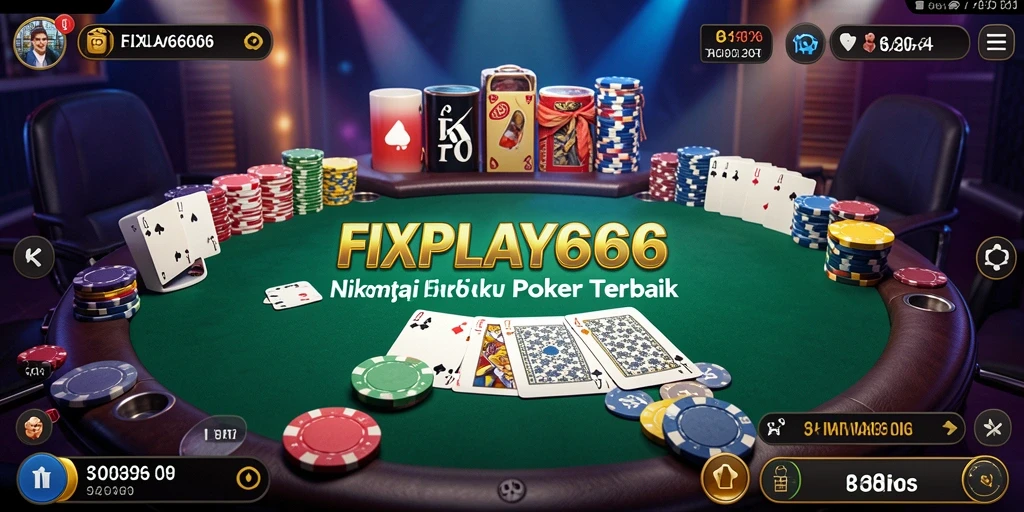 Tampilan gameplay FIXPLAY666 yang seru dan mengasyikkan dalam permainan Poker.