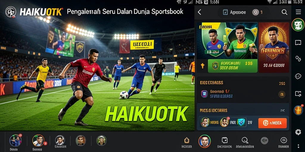 Tampilan HAIKUOTK menampilkan fitur taruhan olahraga yang menarik.