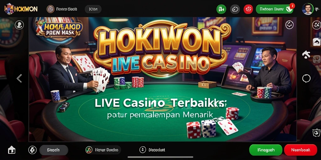 Tampilan gameplay HOKIWON yang mengesankan di Live Casino.