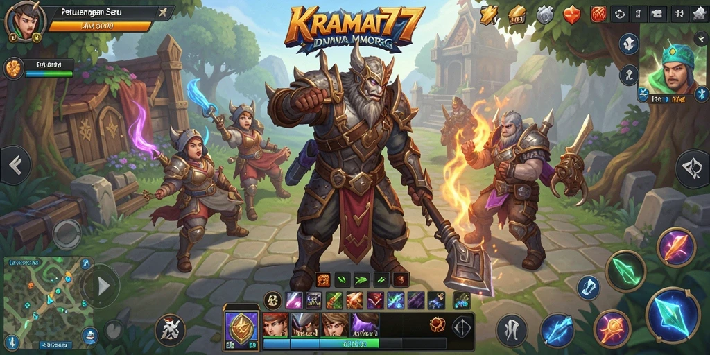 Screenshot gameplay KRAMAT77 yang menunjukkan aksi seru dalam petualangan MMORPG.
