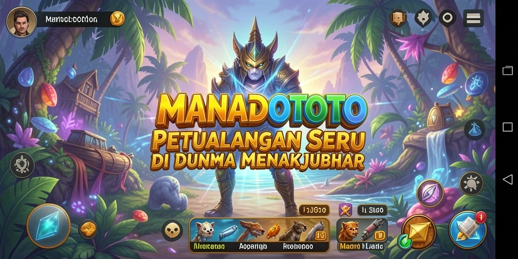 Screenshot gameplay MANADOTOTO menampilkan petualangan seru di dunia yang menakjubkan.