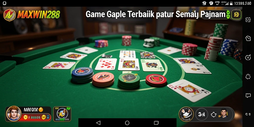 Screenshot gameplay seru dalam aplikasi gaple MAXWIN288.
