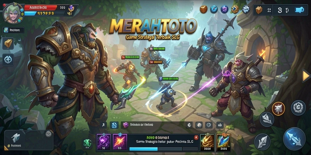 Screenshot gameplay <strong>MERAHTOTO</strong> menunjukkan aksi strategis mendalam.