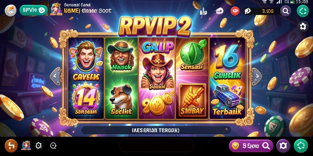 Screenshot utama RPVIP2 menunjukkan pengalaman bermain slot yang mendebarkan.