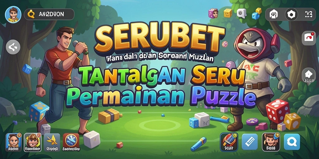 Screenshot utama SERUBET dengan gameplay Puzzle yang menarik.