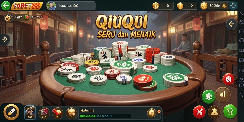 Tampilan gameplay QiuQiu yang seru dan mengasyikkan.