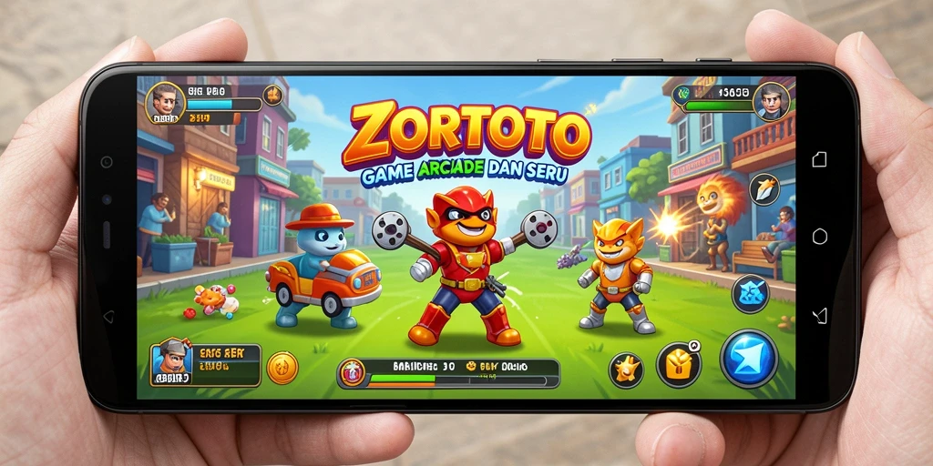 Screenshot utama ZORTOTO menampilkan gameplay yang seru dan menantang.